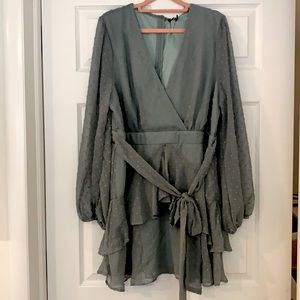 Ruffle Hem Donny Chiffon Mini Dress